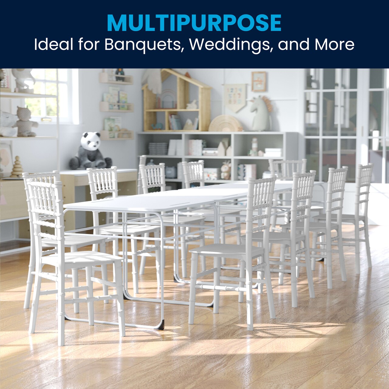 Emma and Oliver Child’s All Occasion Resin Chiavari Chair for Home or Home Based Rental Business